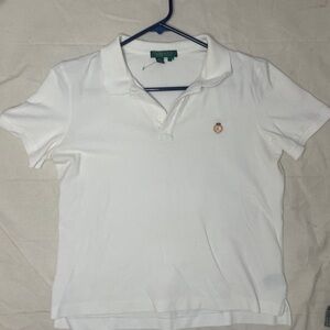 Ralph Lauren Women's White Short Sleeve Polo